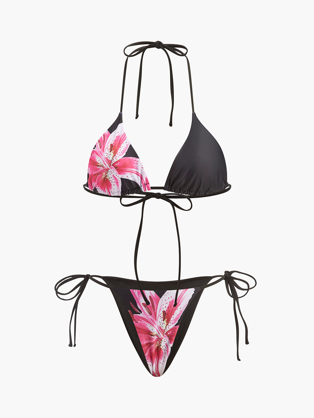 Geblümter Bikini Mit Netzrock