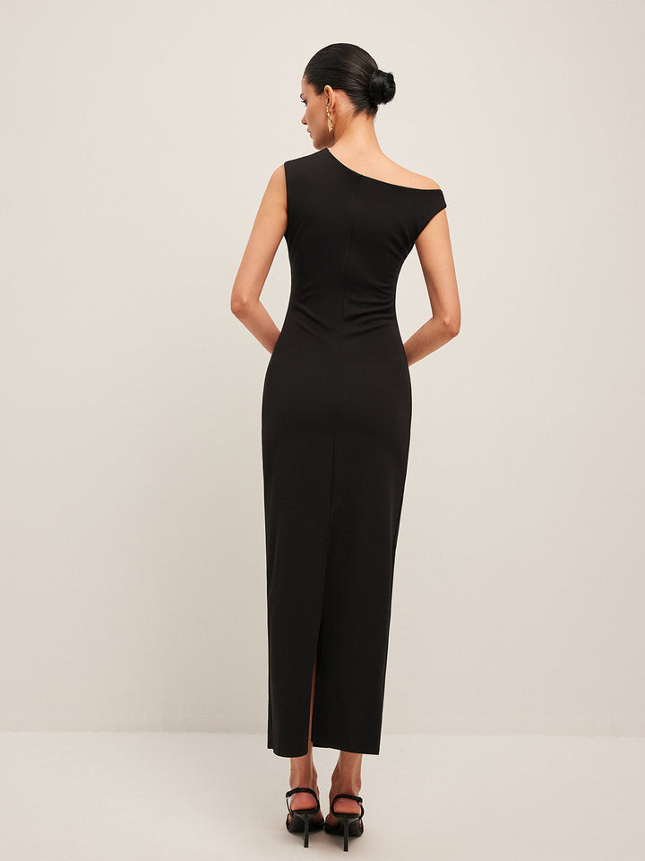 Asymmetrisches Schulterkleid