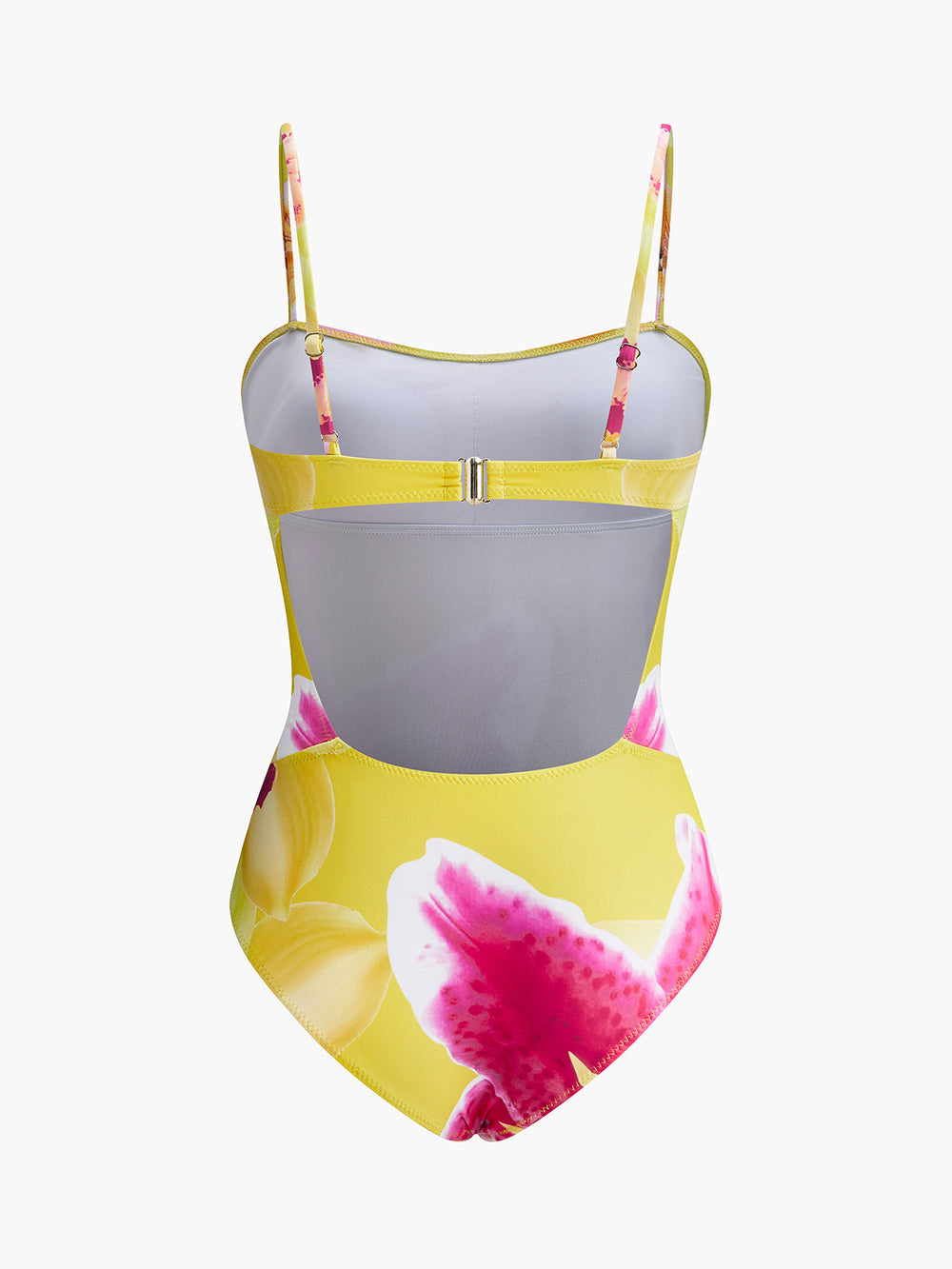 Jersey-Badeanzug mit Blumenmuster und Cut-Out