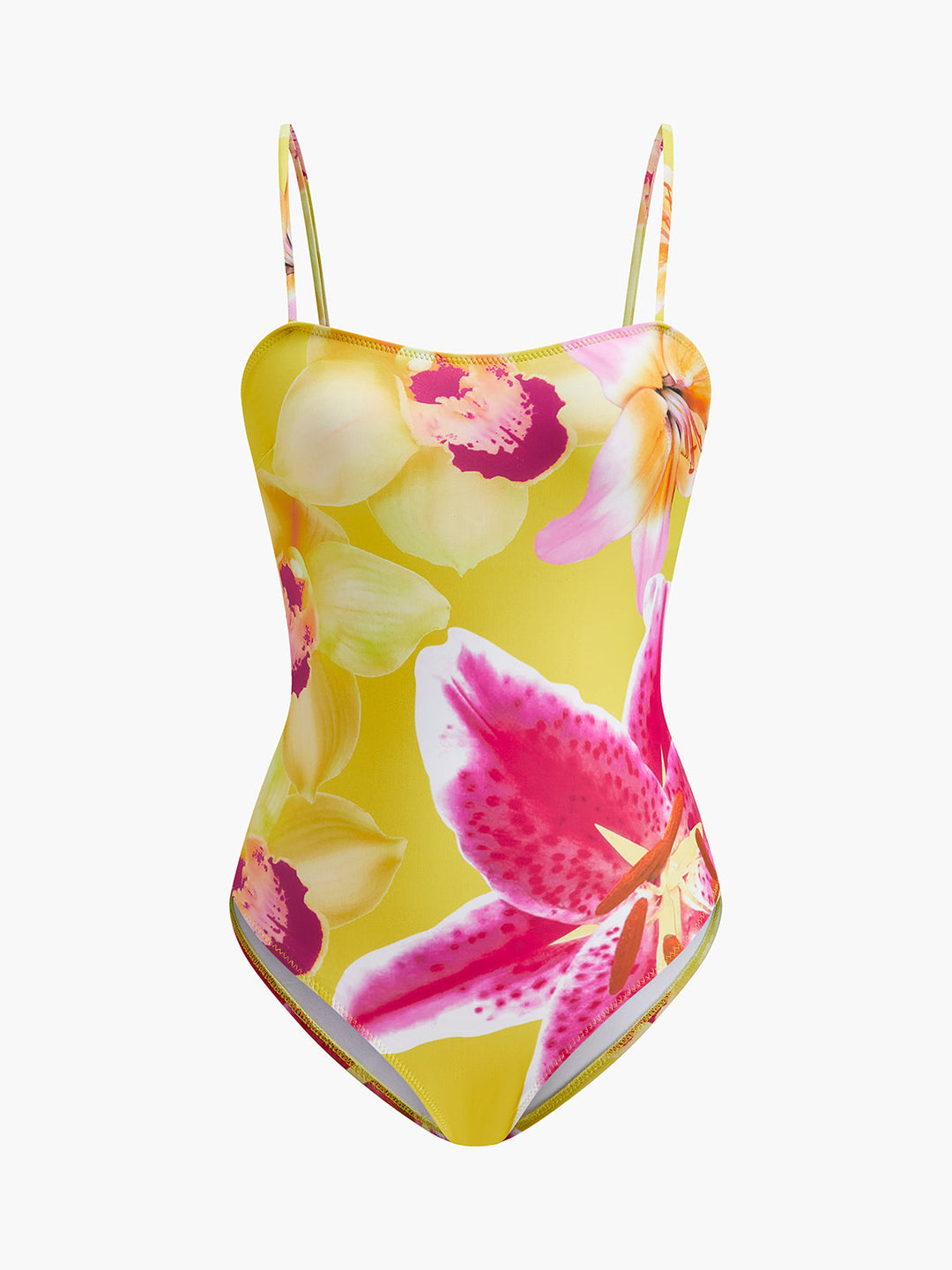 Jersey-Badeanzug mit Blumenmuster und Cut-Out