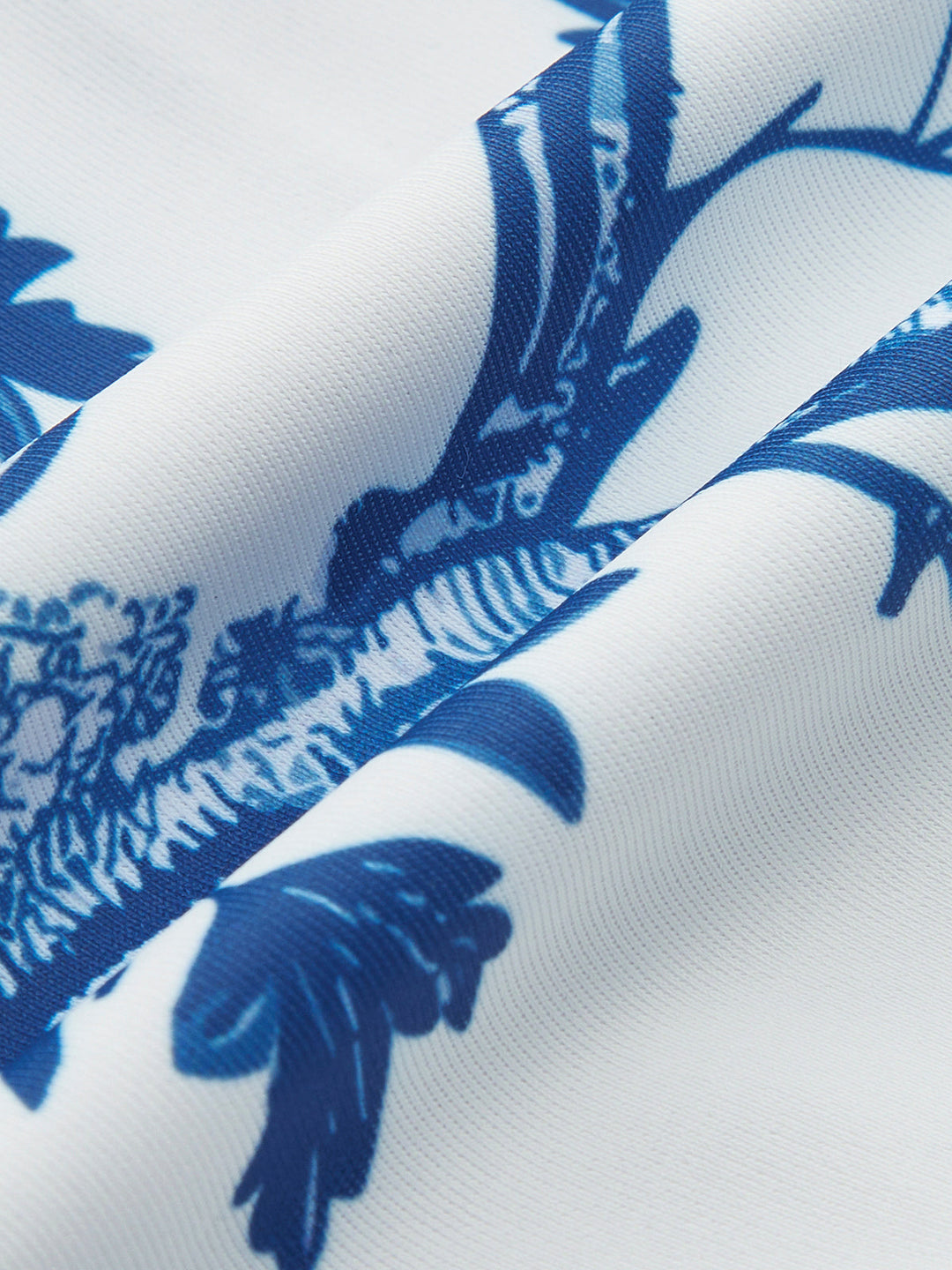Bird Print Neckholder-Badeanzug mit Gürtel
