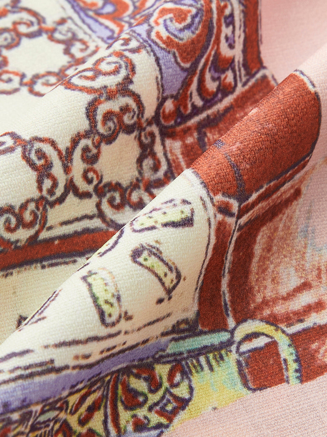 Print Kleid mit Rollkragen und Gürtel