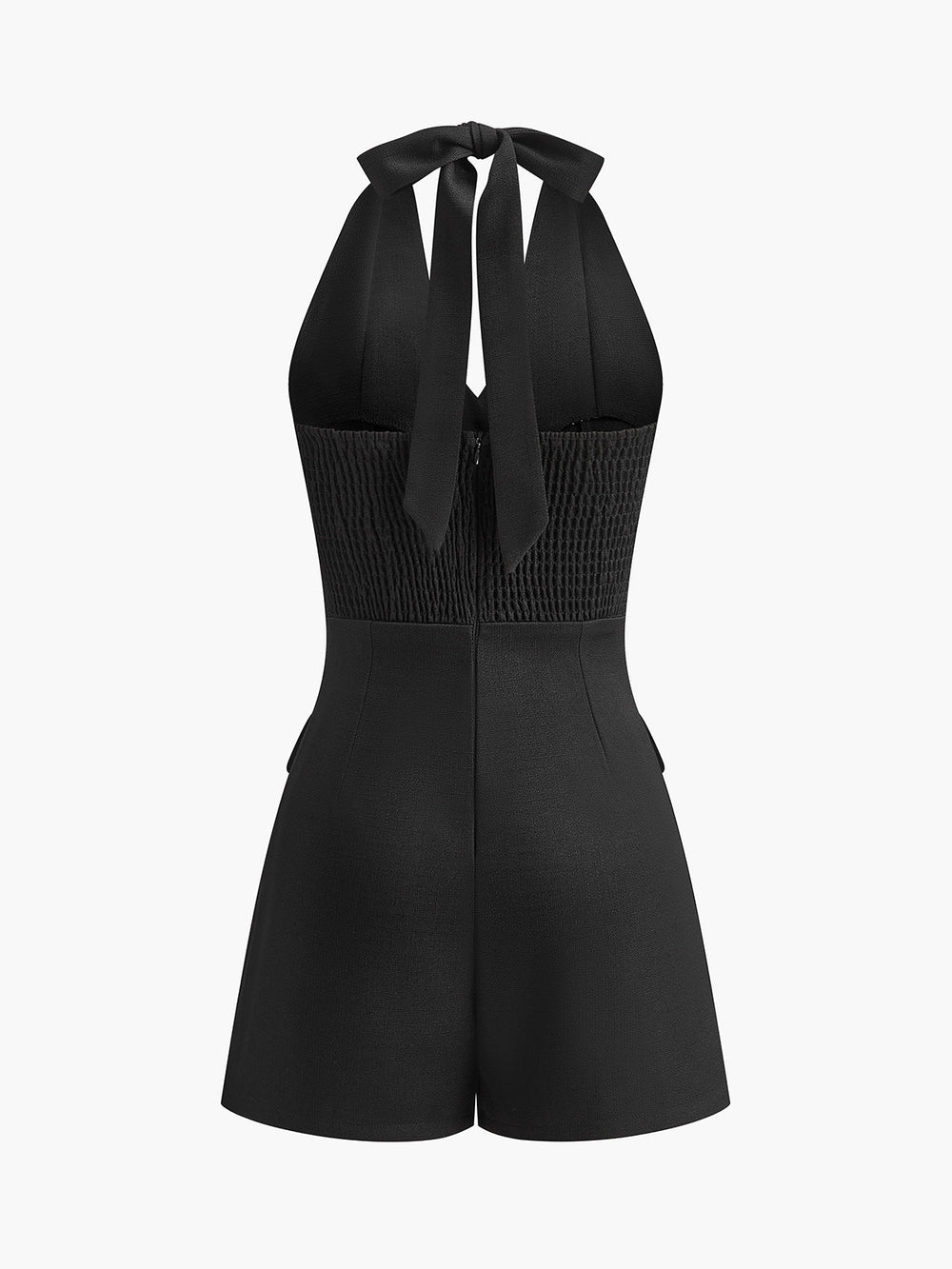 Button-Front Neckholder-Jumpsuit