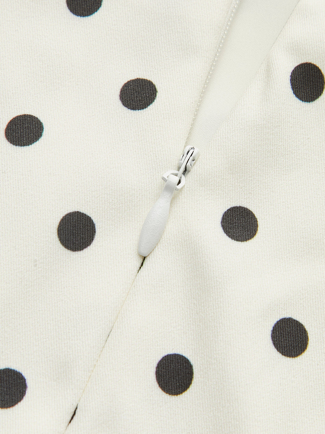 Kleid mit Schnürung am Rücken und Polka-Dot-Muster