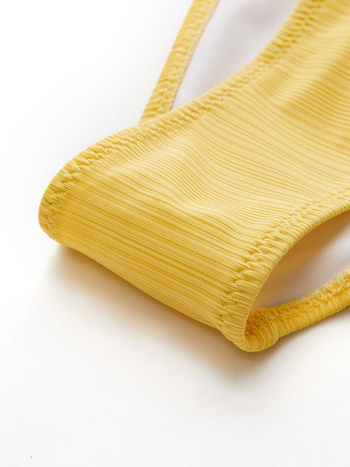 Texturierter Neckholder-Bikini