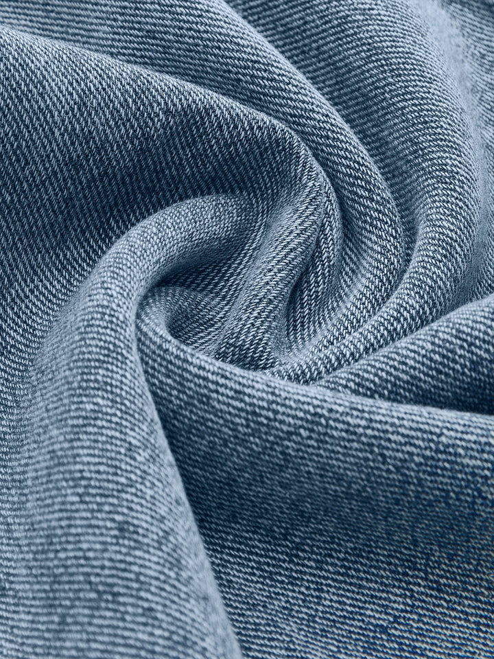 Mitteltaillen-Denim-Jeans mit Schleifendekor