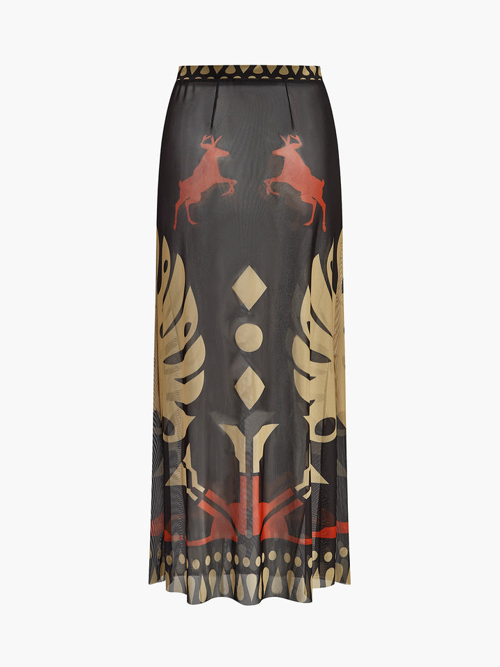 Bedruckter Sarong-Rock