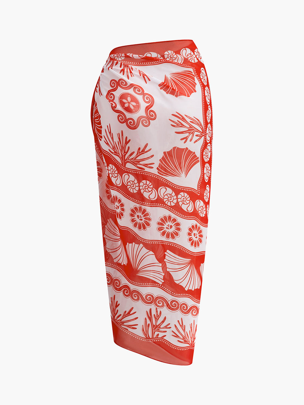 Chiffon-Print-Überwurfrock