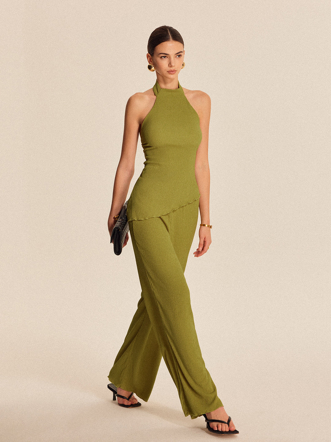 Halter Neck Rückfreie Hose Set
