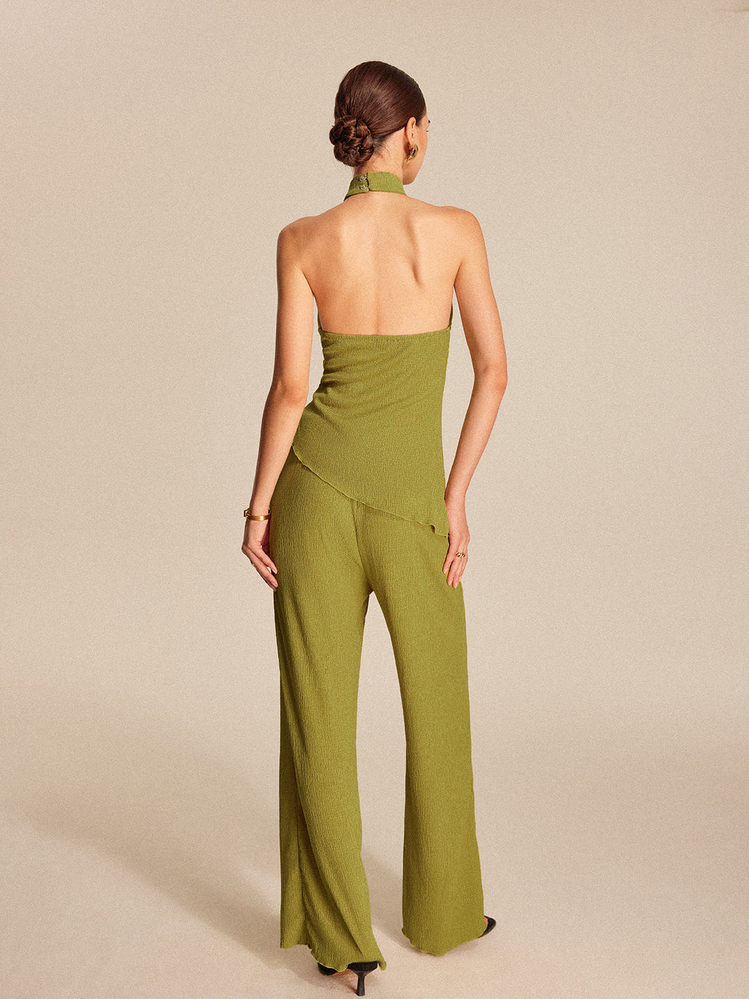 Halter Neck Rückfreie Hose Set