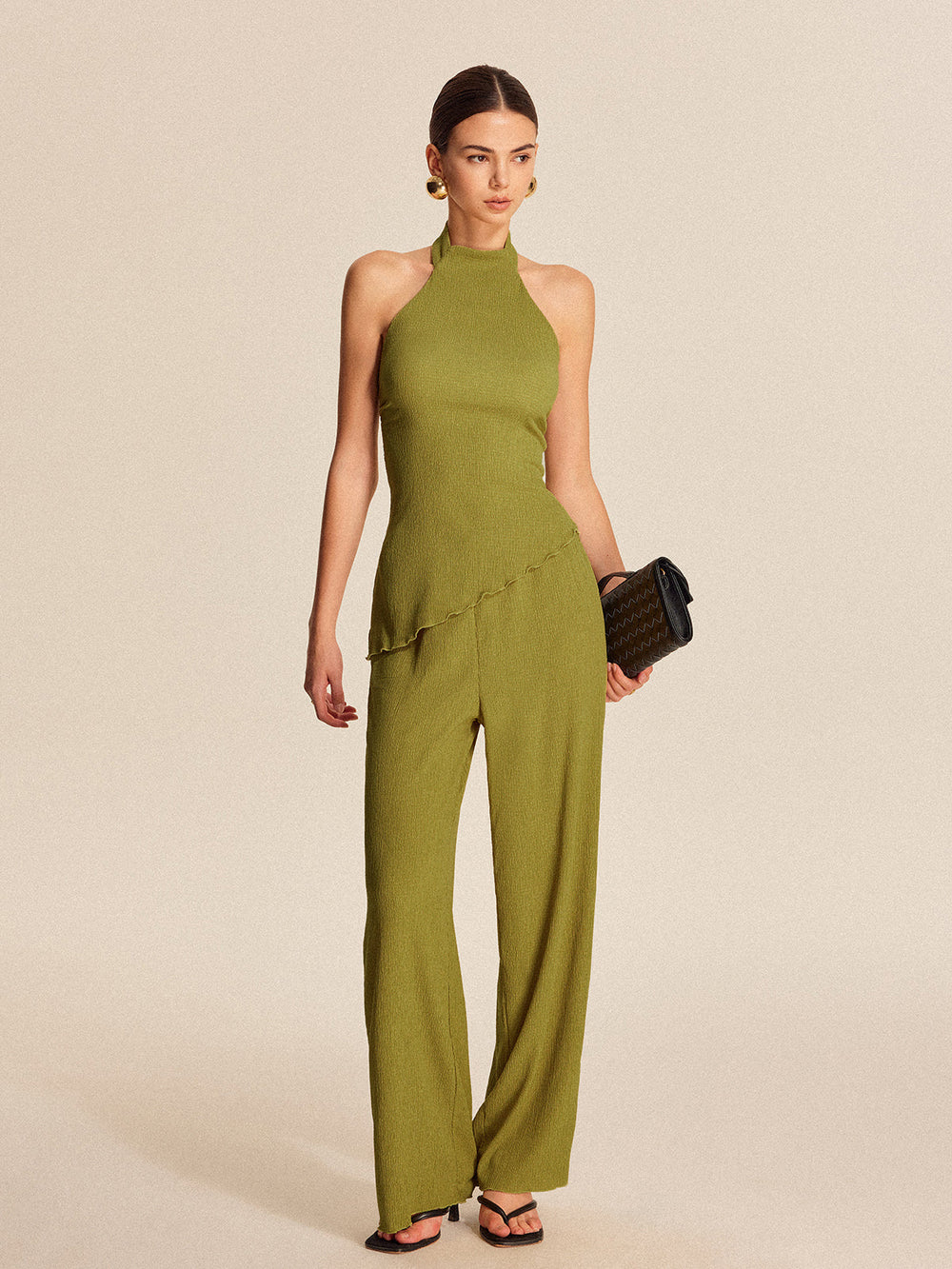 Halter Neck Rückfreie Hose Set