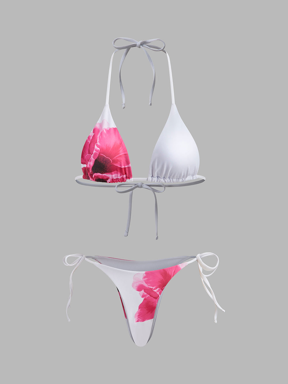 Blumen Bikini-Set mit halbtransparentem Rock