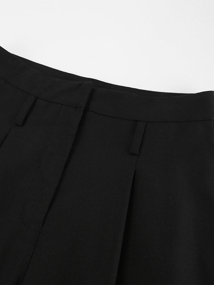 Minimalistisches Leinen-Zweiteiler-Hosen-Set