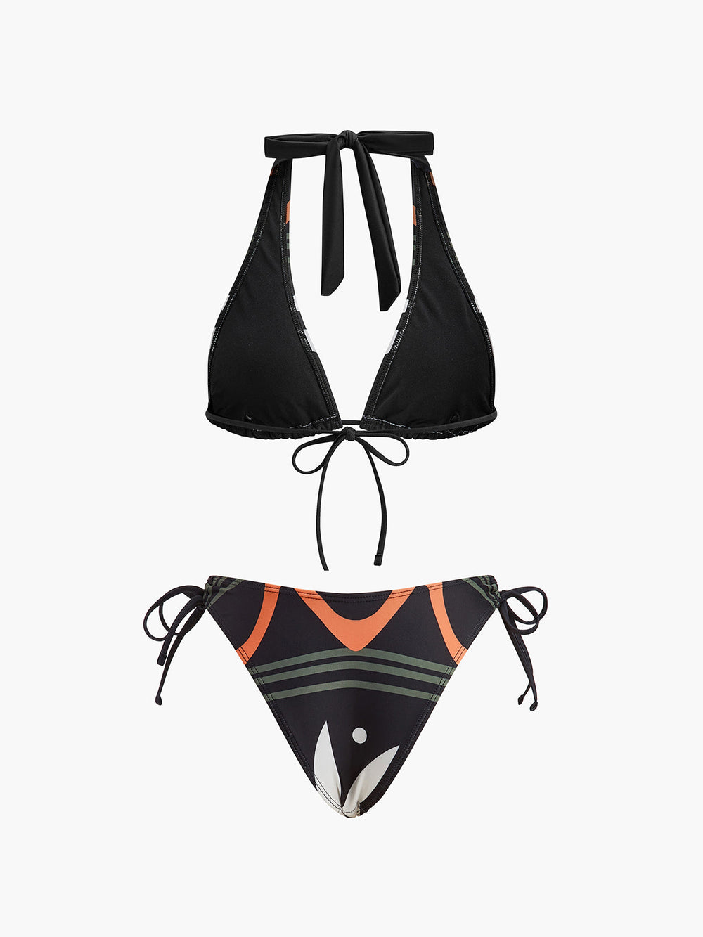 Halter Neck Bikini-Set mit Bindebändern