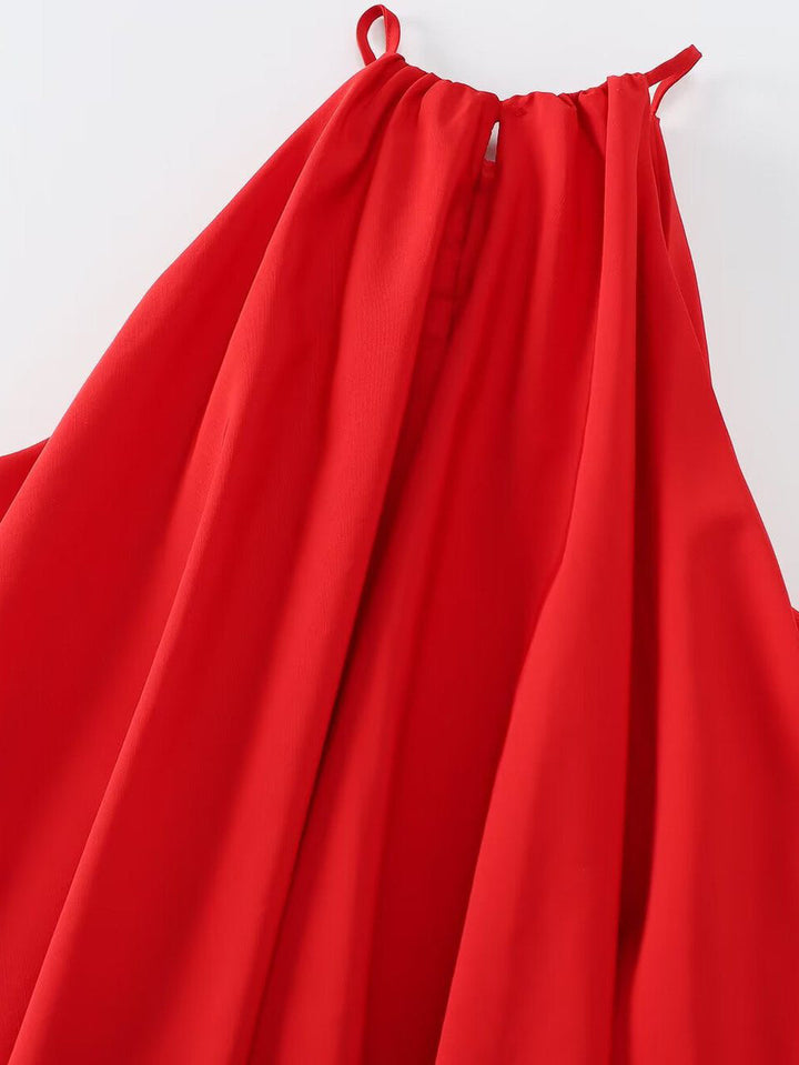 Plissiertes Neckholder-Kleid