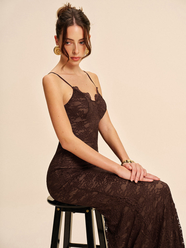 Elegantes Spitzen-Cami-Kleid