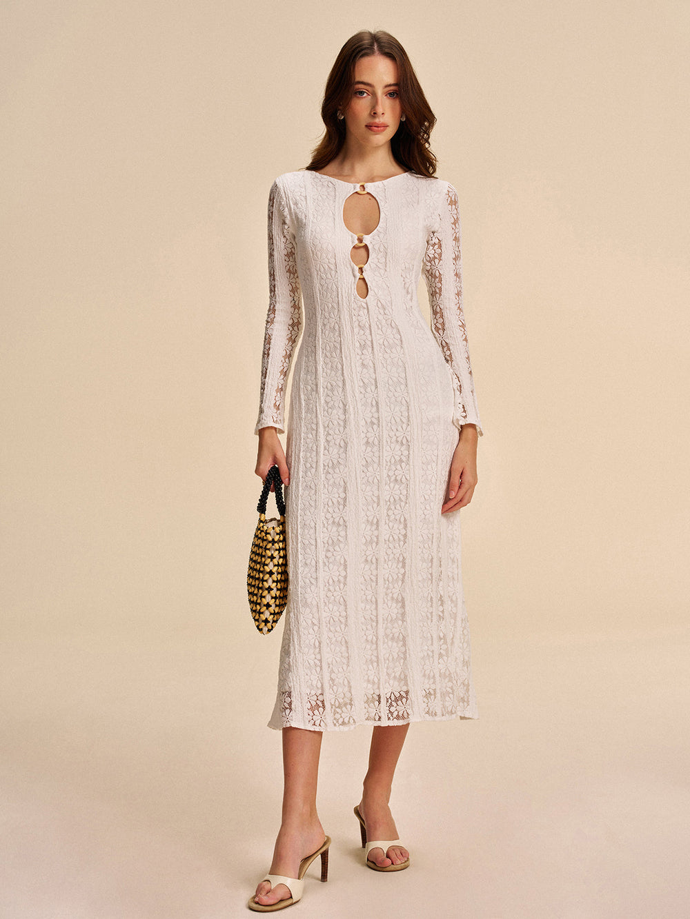 Kleid mit Spitzendetail und Cut-Out