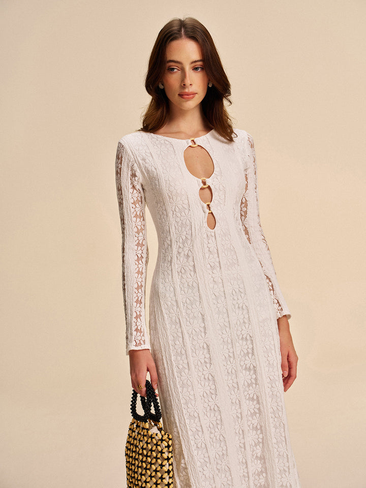 Kleid mit Spitzendetail und Cut-Out