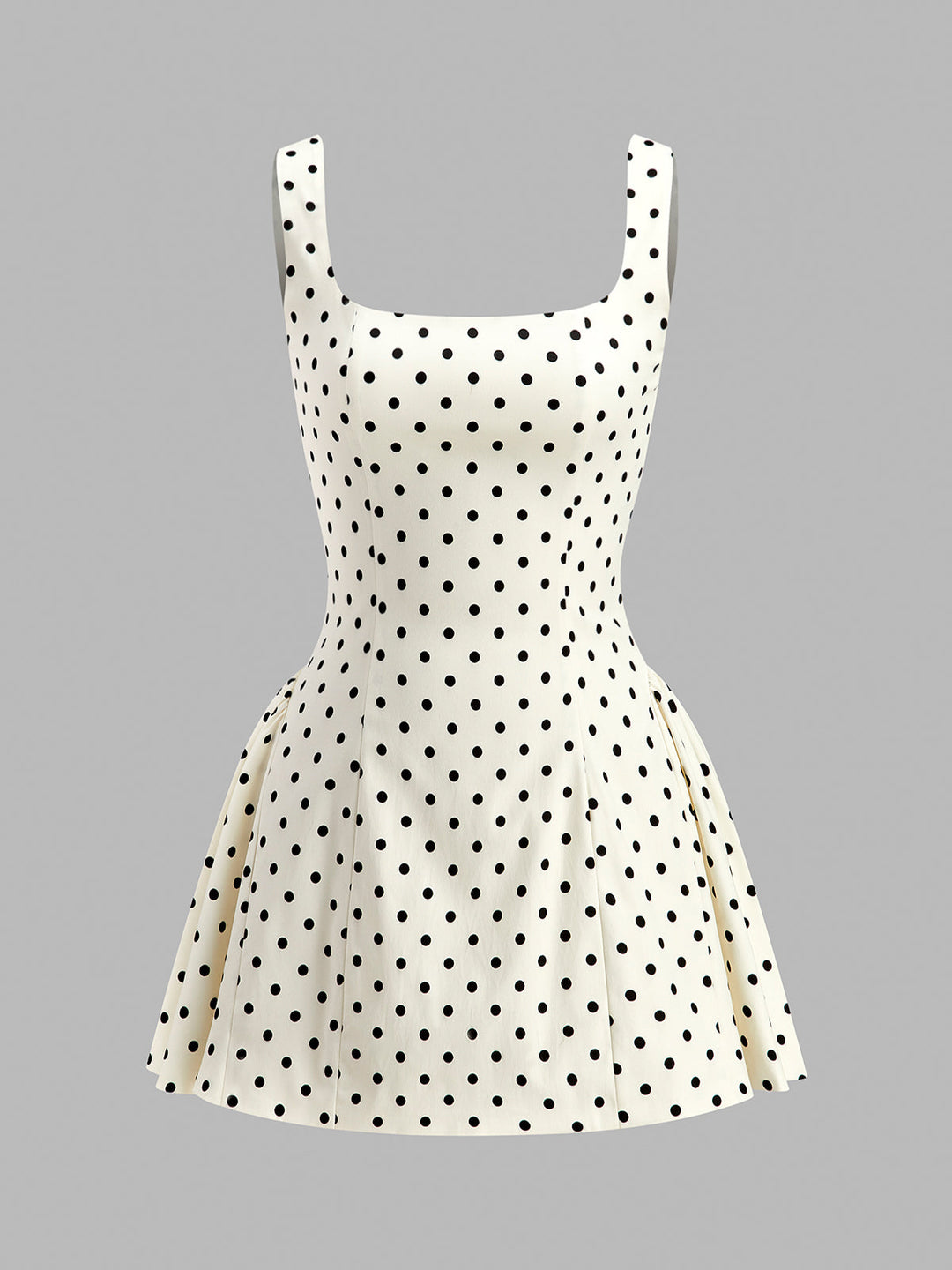 Kleid mit Schnürung am Rücken und Polka-Dot-Muster