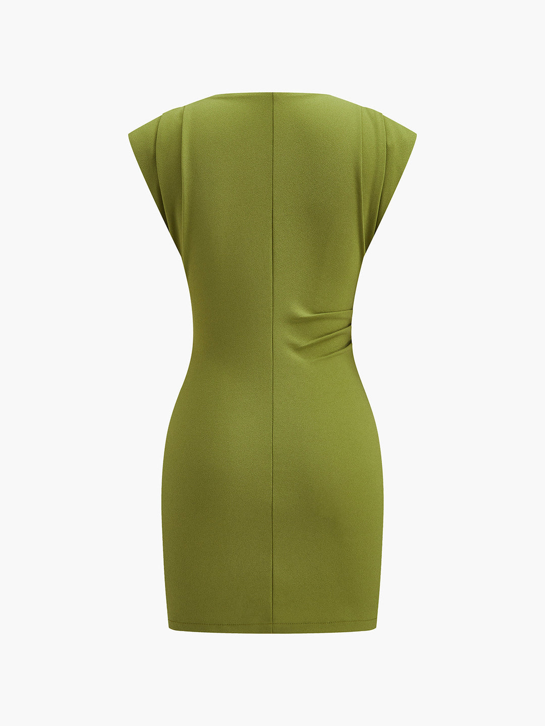Drapierte Detail Ärmelloses Kleid
