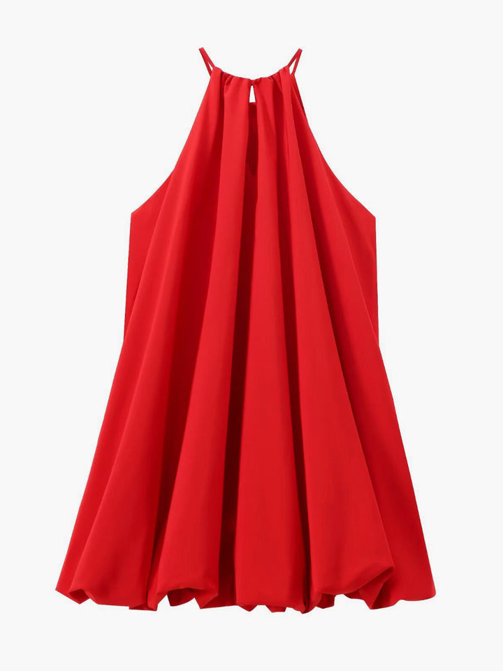 Plissiertes Neckholder-Kleid