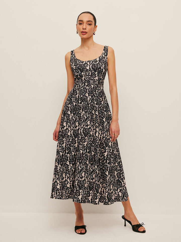 Kleid mit Blumenmuster und Neckholder