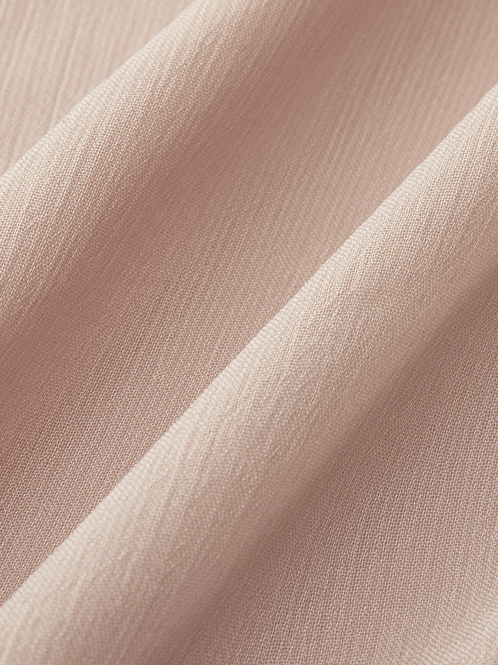 Halbdurchsichtiges Chiffon-Rüschenkleid mit Außencape
