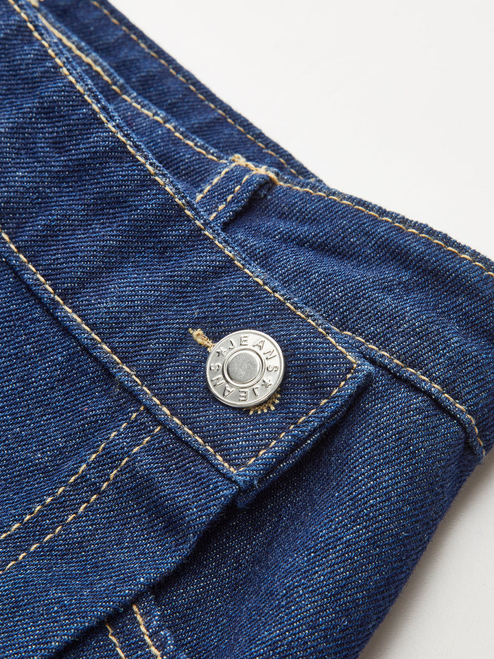 Denim-Shorts-Set mit Taschen-Detail