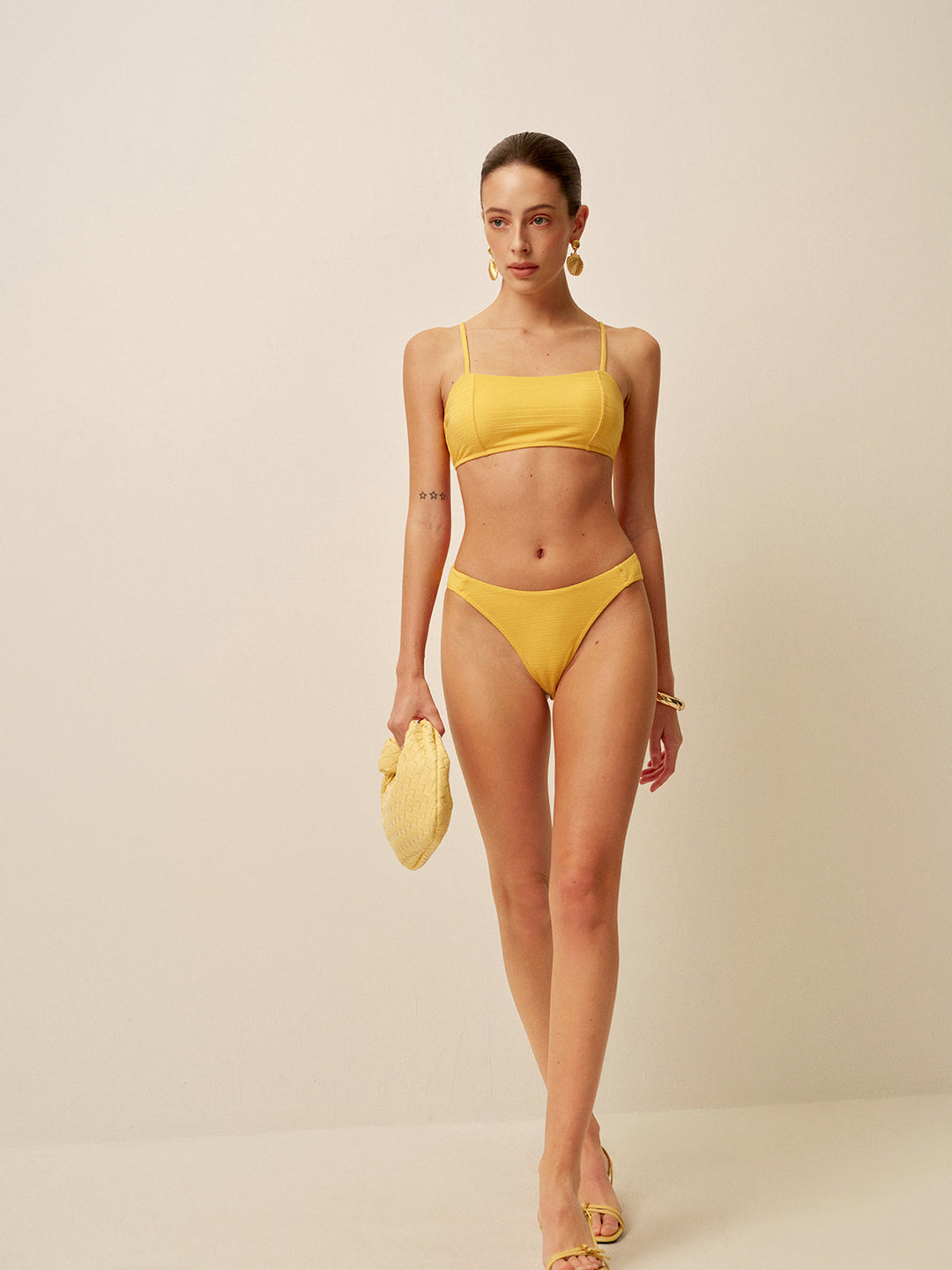 Texturierter Neckholder-Bikini