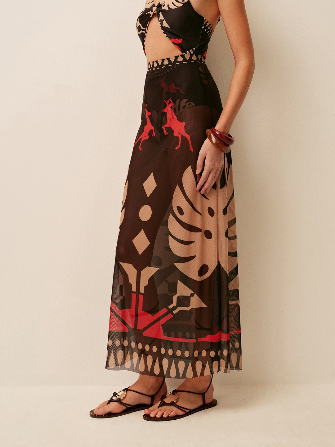 Bedruckter Sarong-Rock