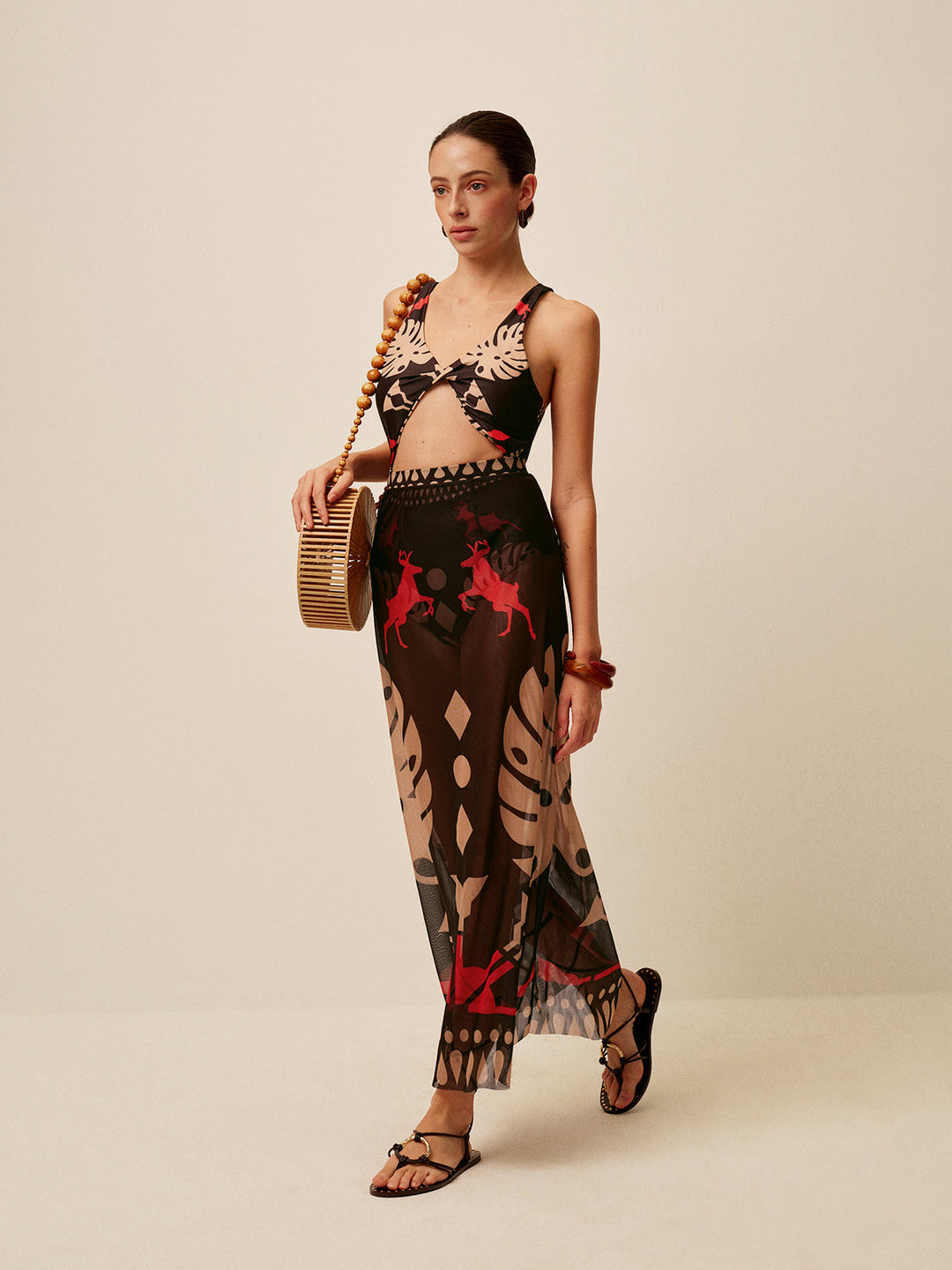 Bedruckter Sarong-Rock