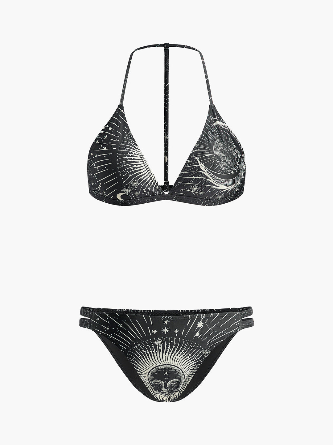 Astrologie Druck Neckholder Bikini Set