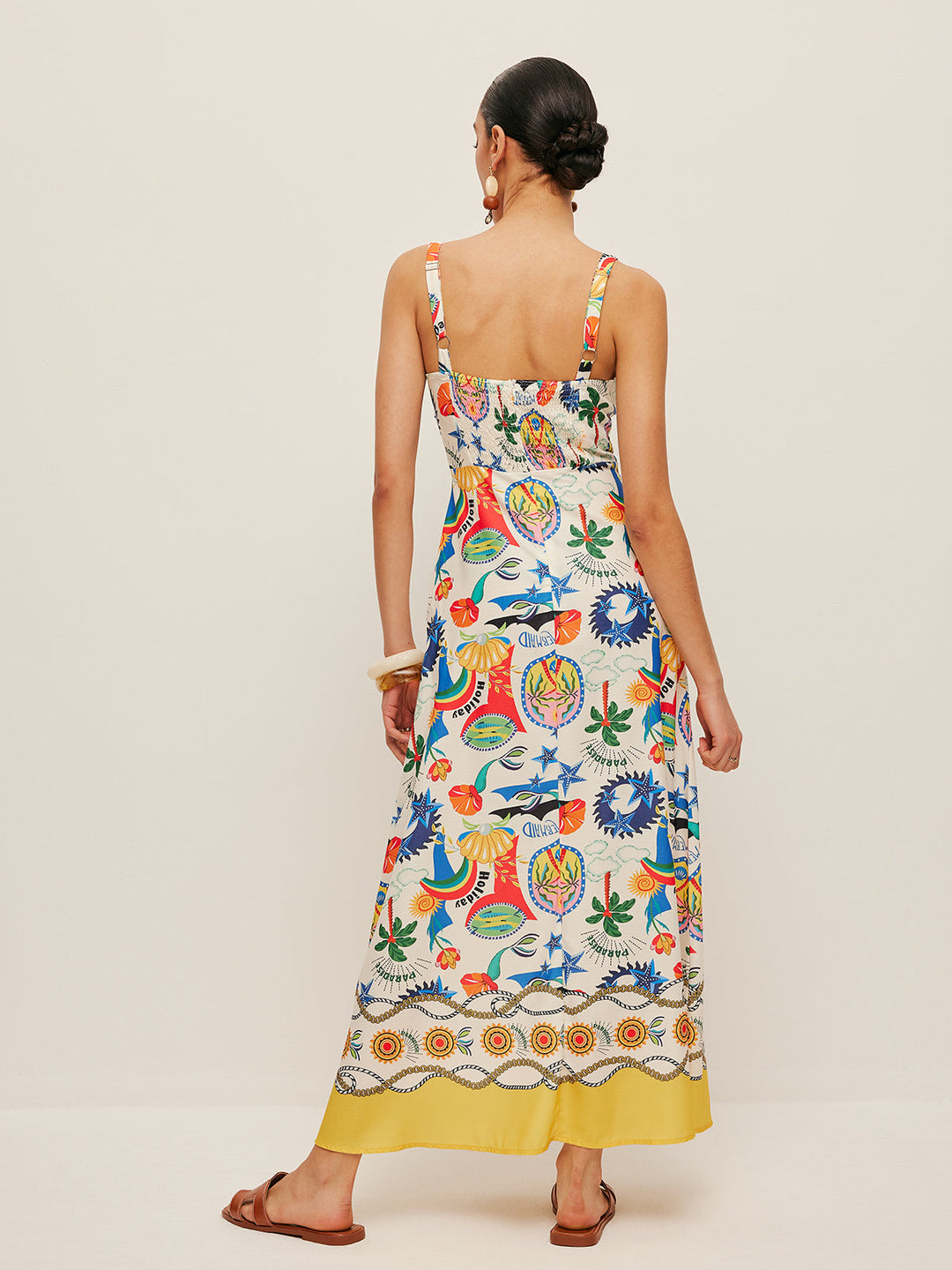 Buntes Print-Trägerkleid