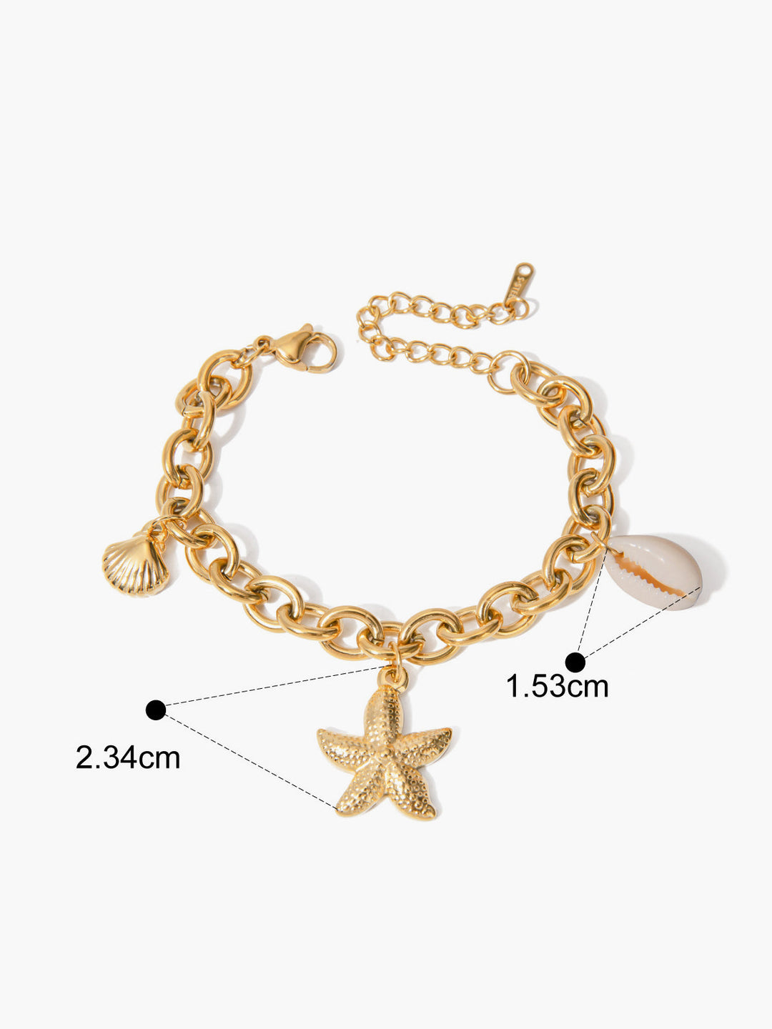 Goldketten-Muschel-Armband