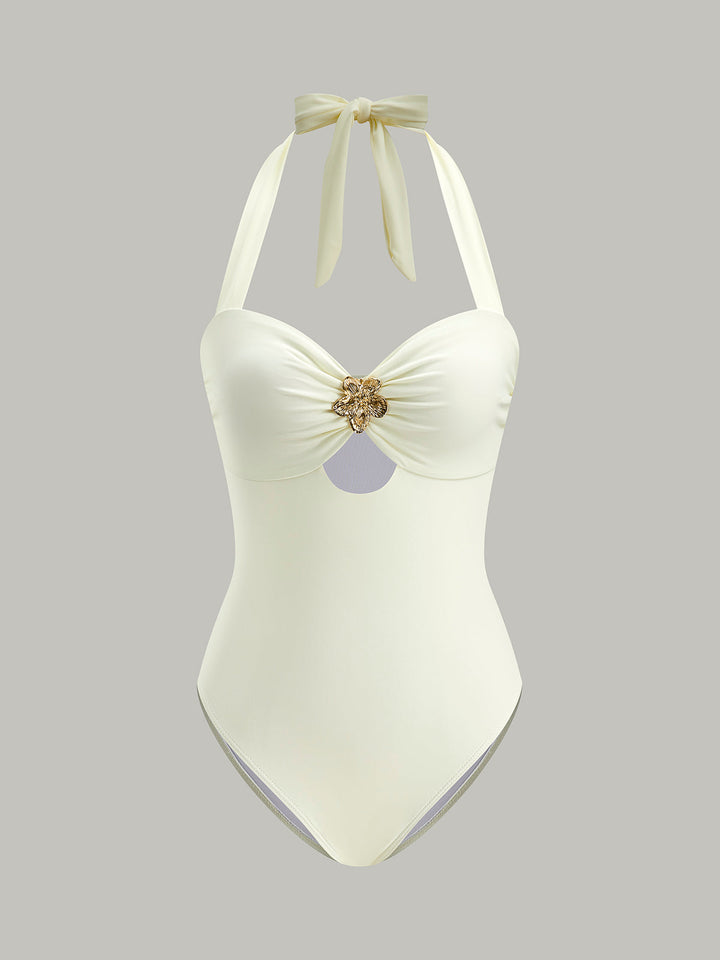 Bandeau-Bikini-Oberteil mit Schleifen-Träger