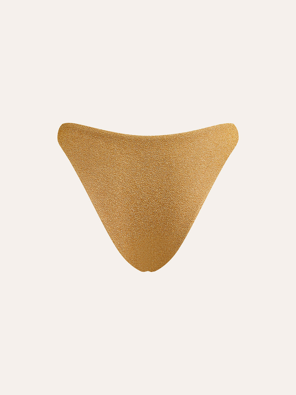 Goldfarbene Bikinihose mit Metalldetail