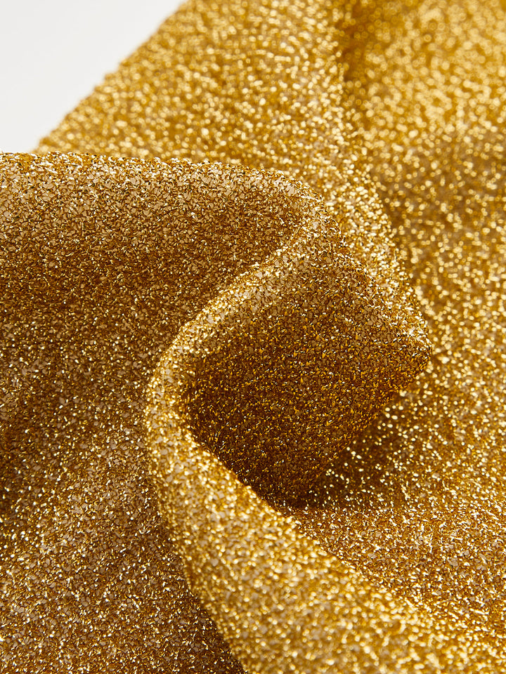 Goldfarbene Bikinihose mit Metalldetail