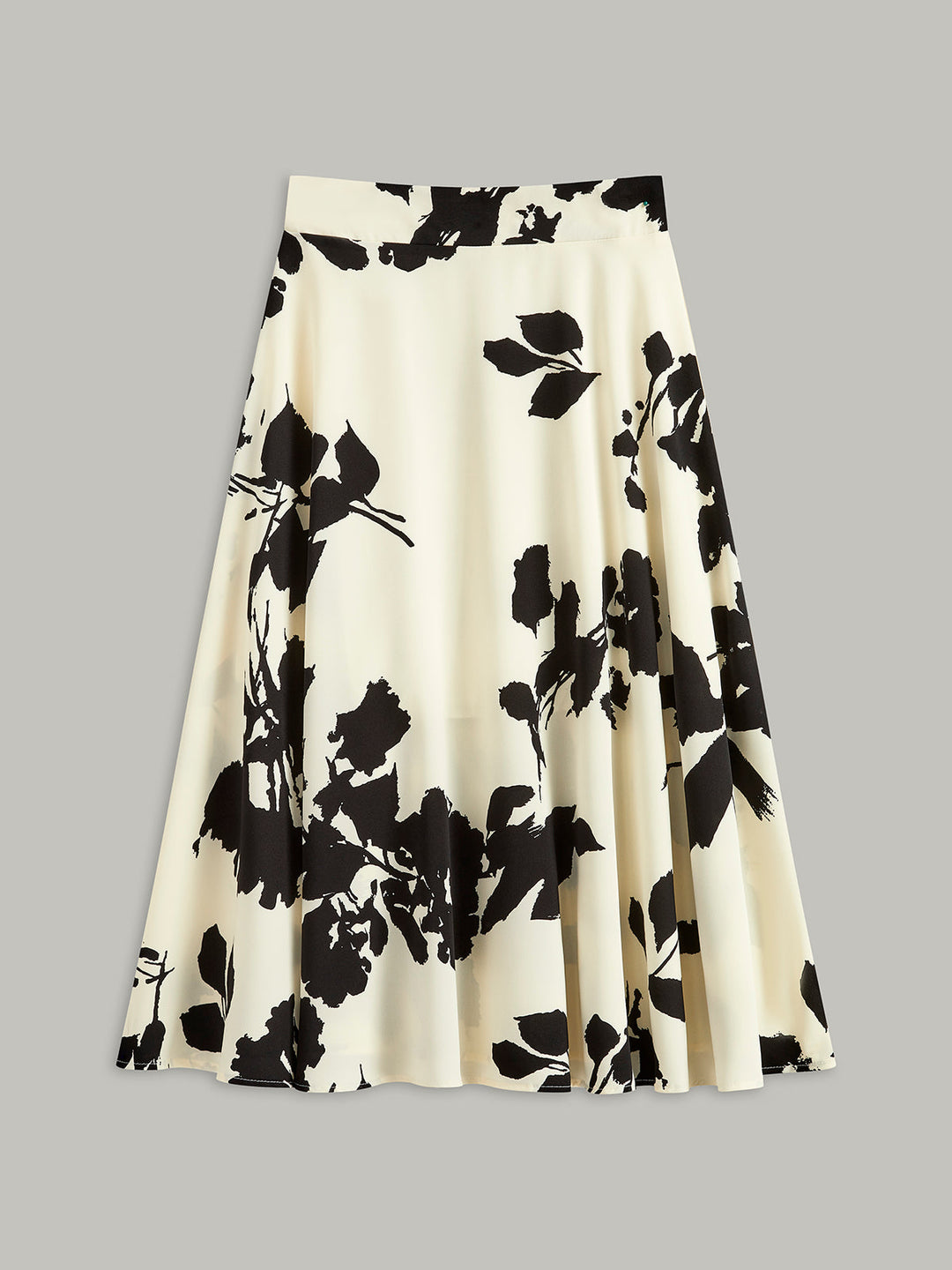 Abstrakter Rock mit Blumenmuster und A-Linie