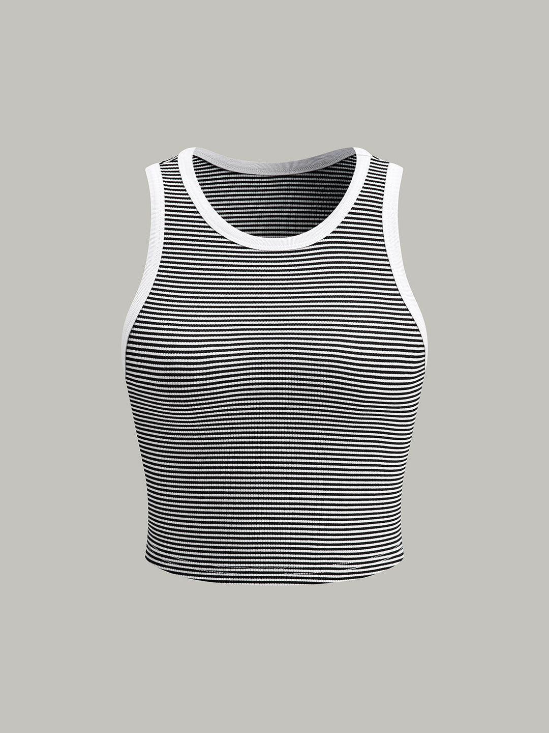 Gestreifter Rundhals-Tanktop