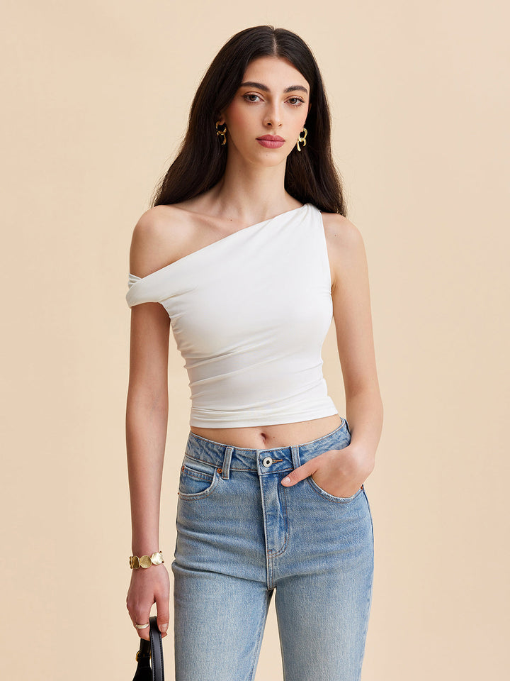Asymmetrisches One-Shoulder-Oberteil