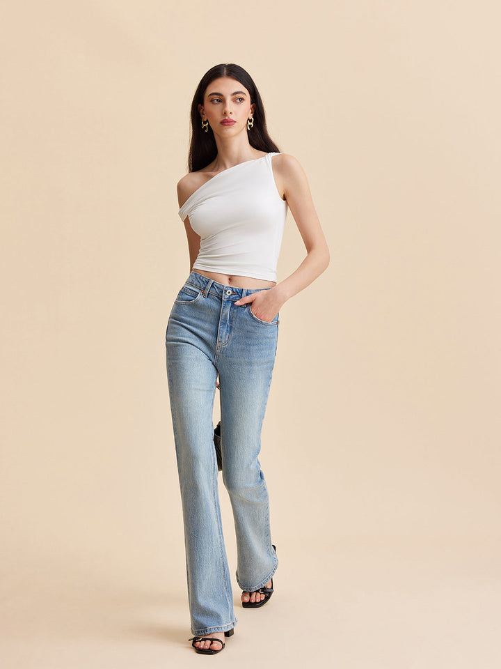 Asymmetrisches One-Shoulder-Oberteil