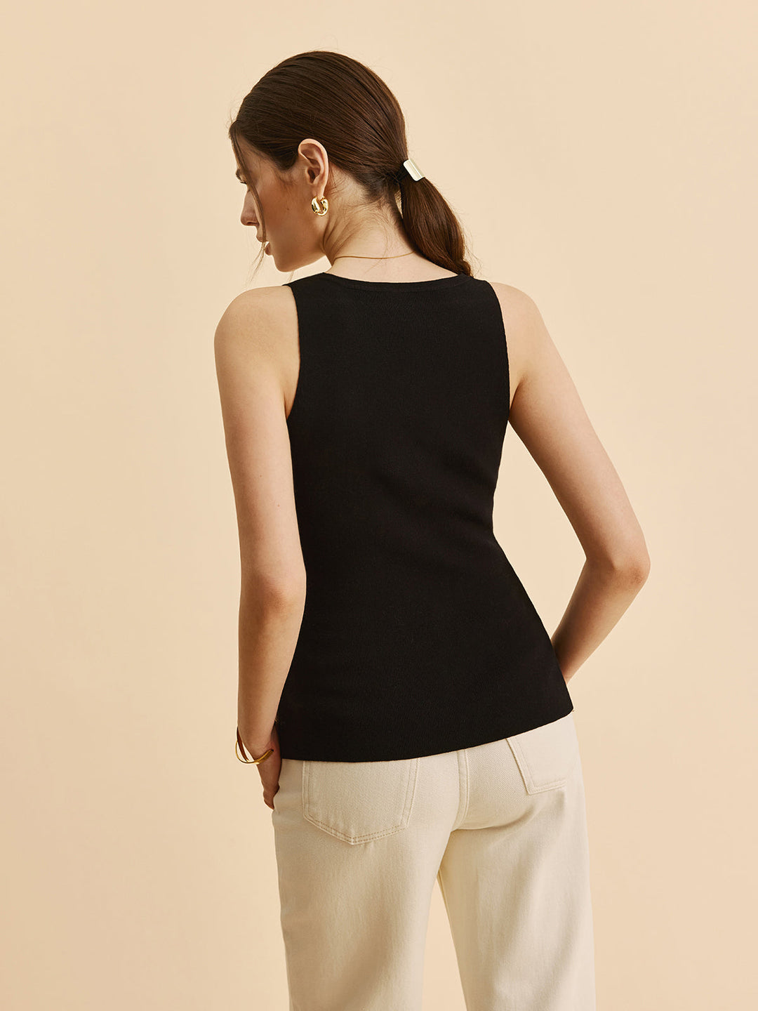Lettuce Trim Split Pullover-Weste