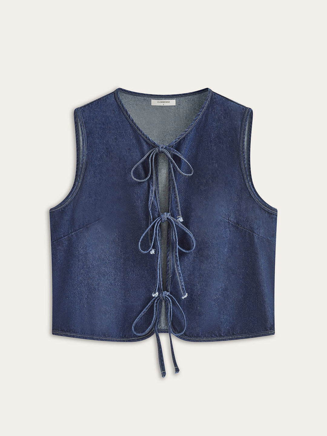 Vintage Denim Krawattenweste