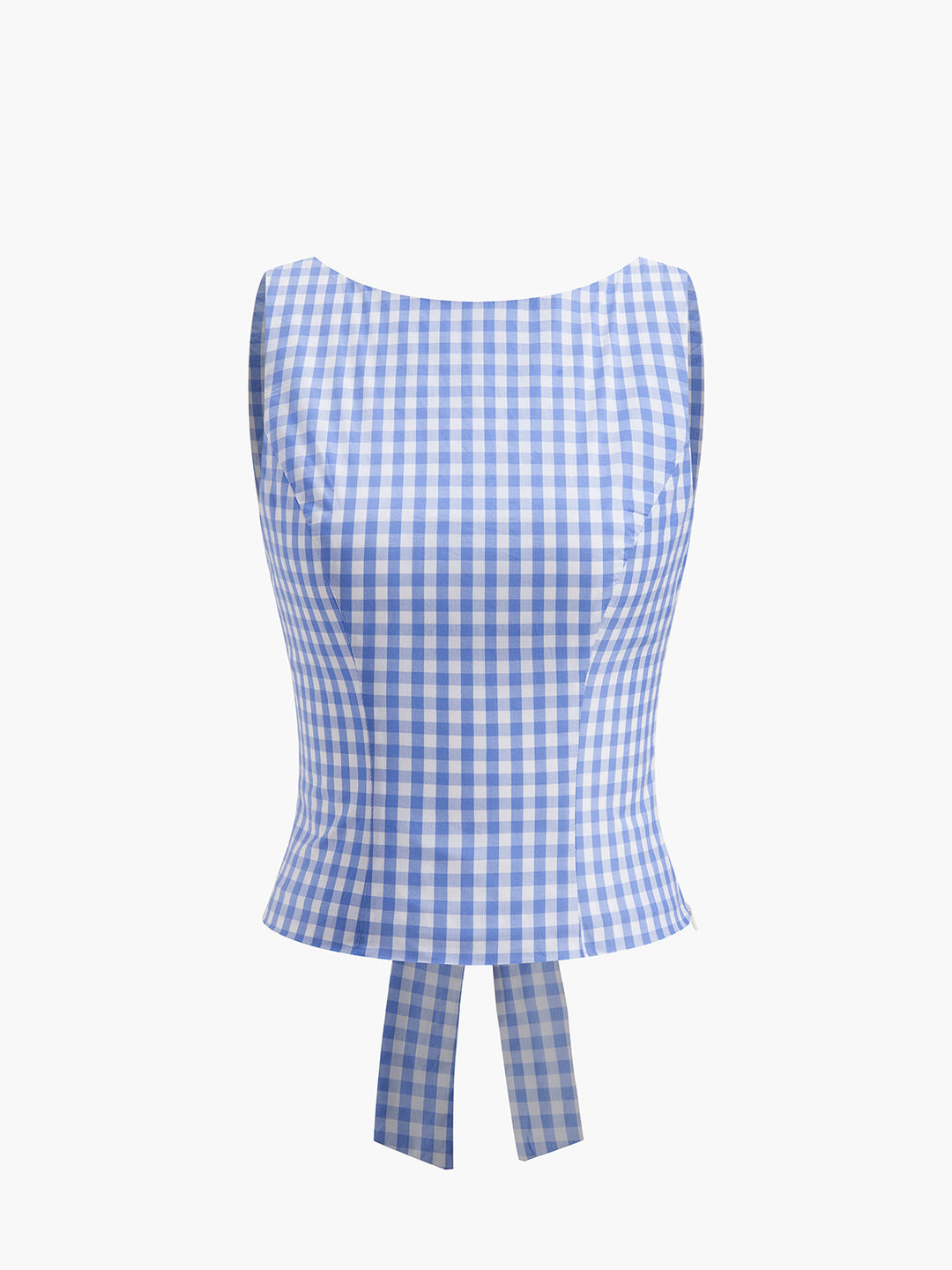 Checkerboard Schleife-Rücken Crop Top