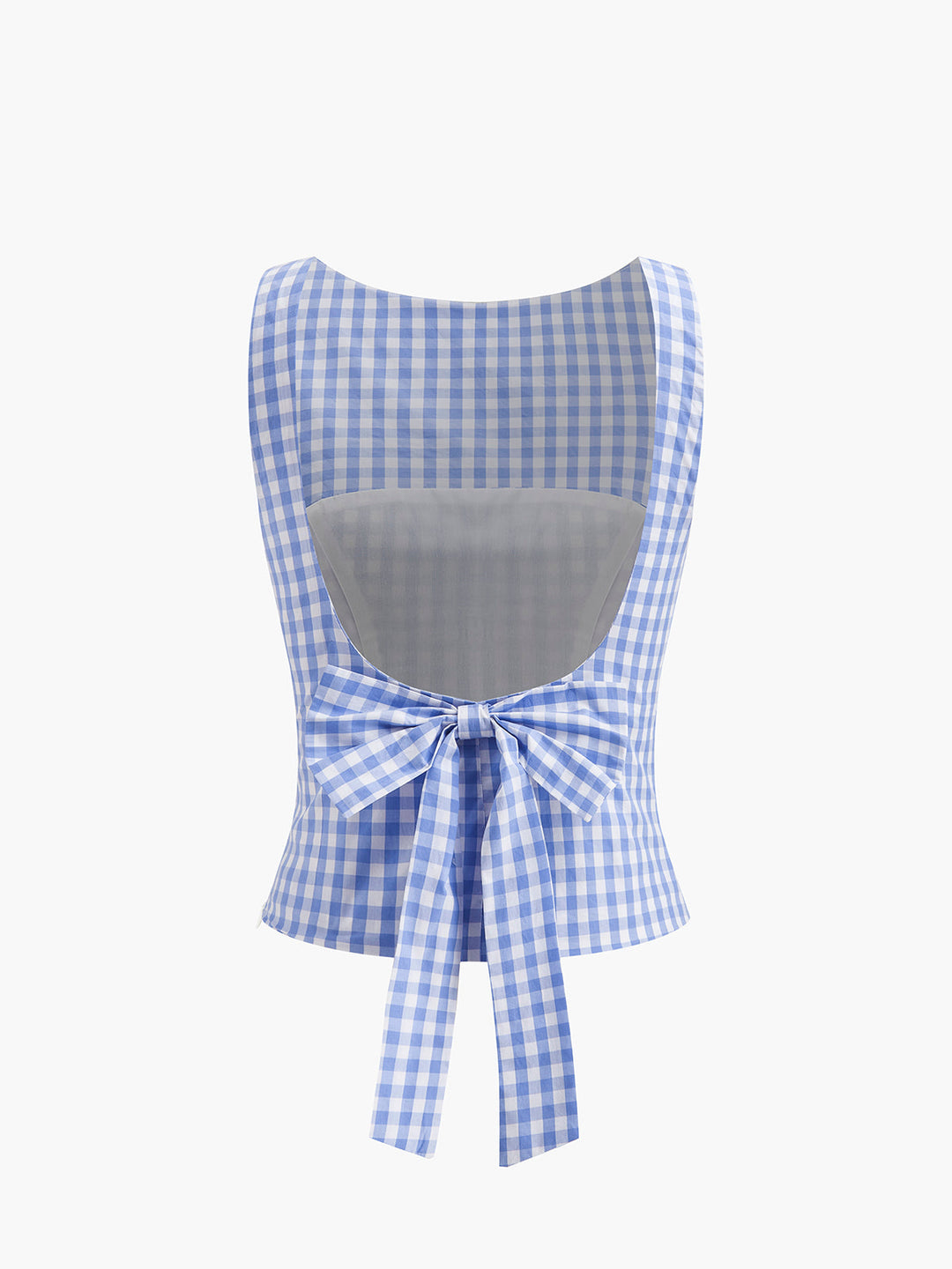 Checkerboard Schleife-Rücken Crop Top