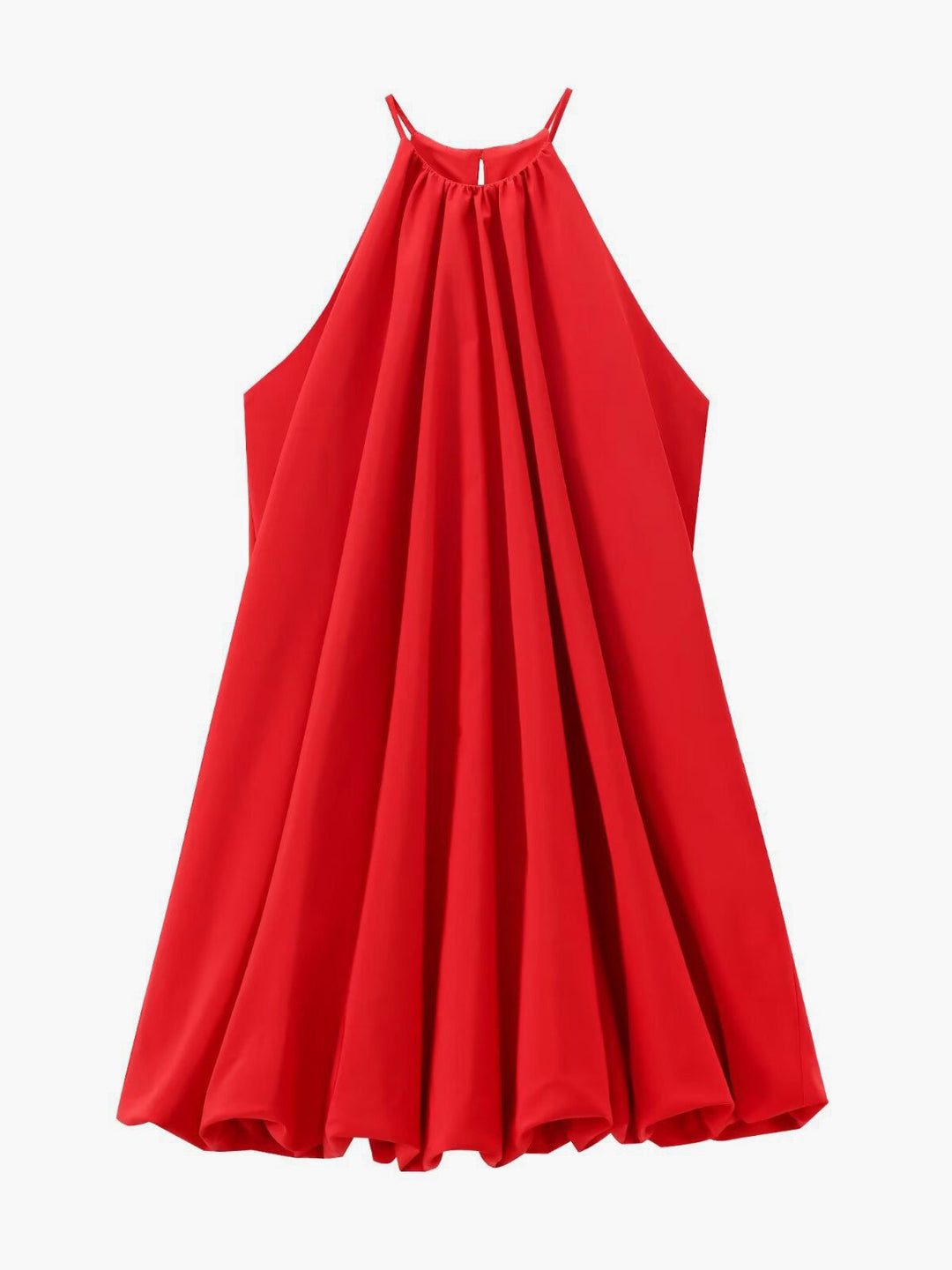 Plissiertes Neckholder-Kleid