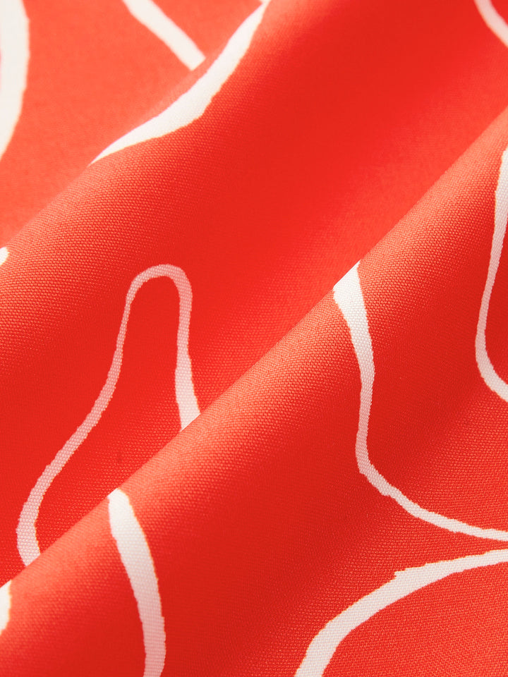 Halter-Kleid mit Print und Rückenbändchen