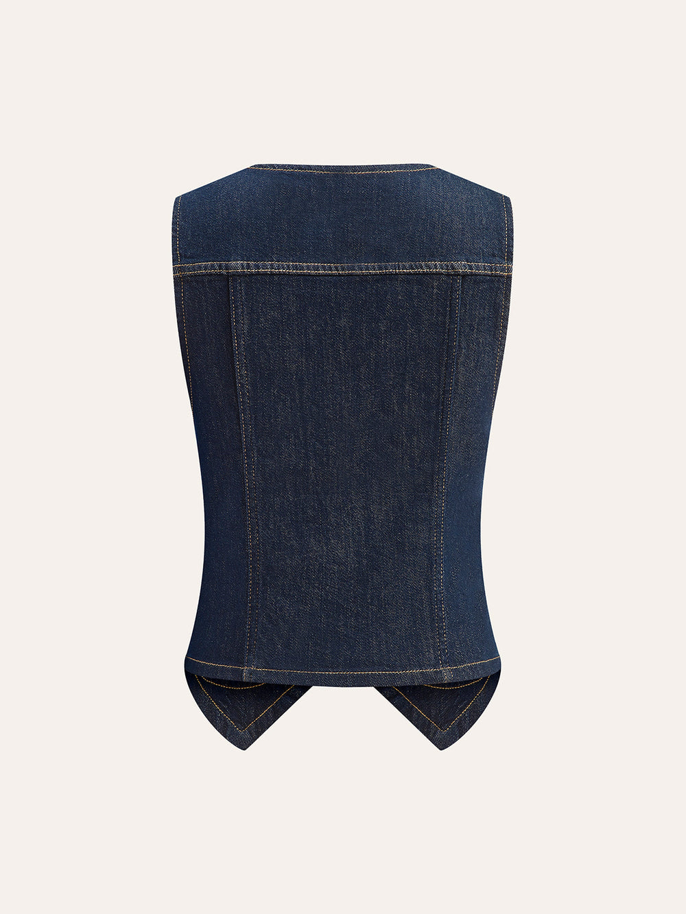 Metal Detail Denim Weste