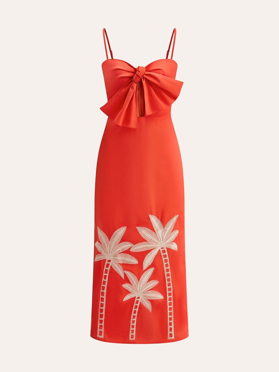 Gesticktes Cami-Kleid mit Schleifen-Detail
