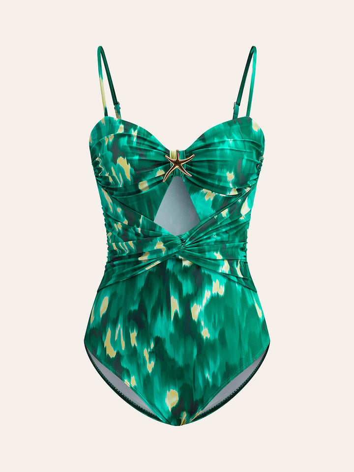 Starfish Detail Wrap One-Piece Badeanzug